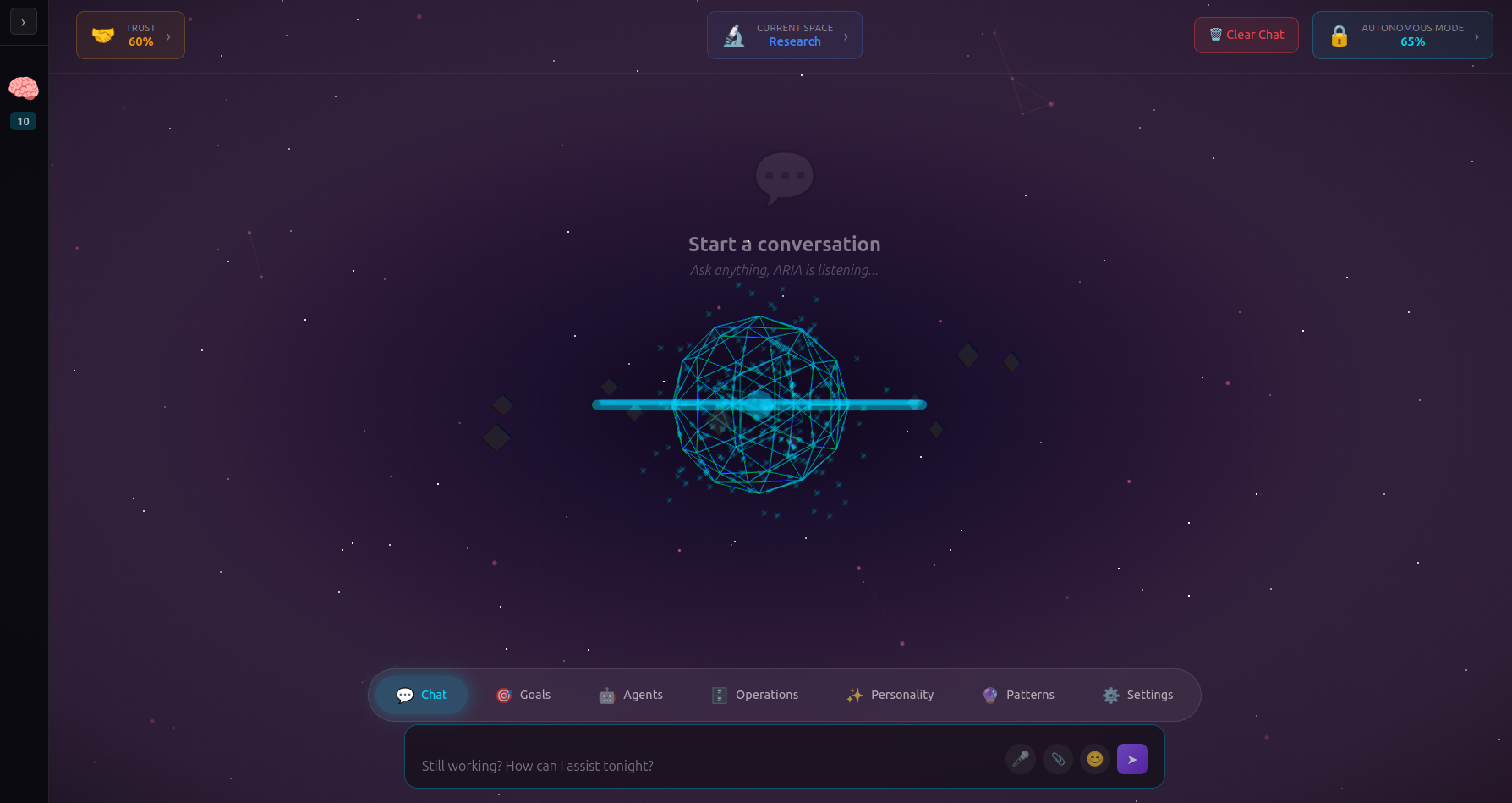 ARIA chat — start a conversation