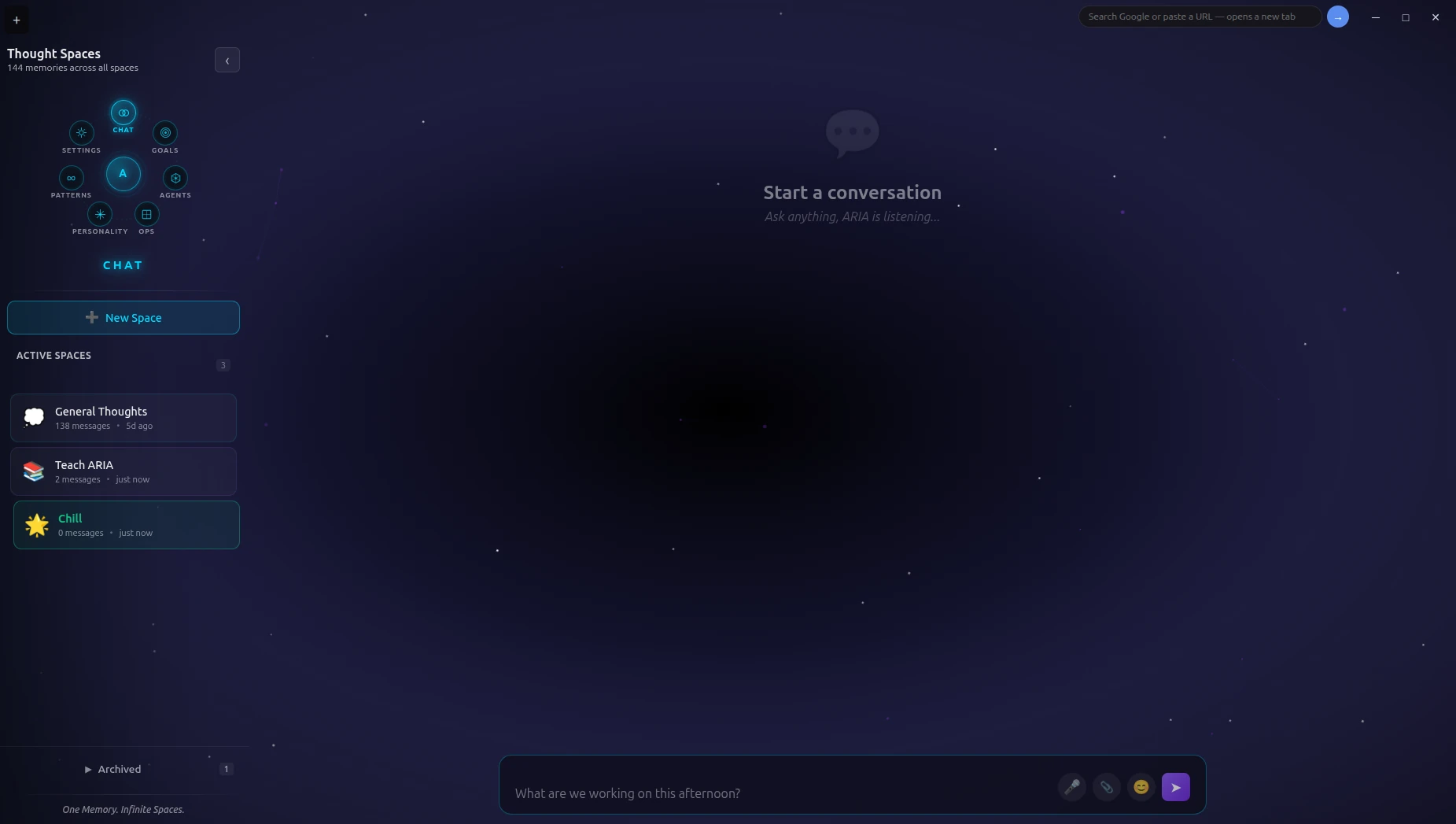 ARIA chat — start a conversation